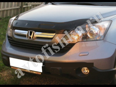 Дефлектор капота темный широкий Honda CR-V 2007-2010