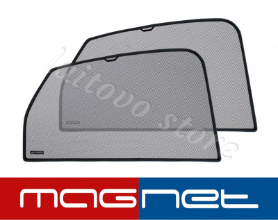 Volkswagen Sharan (2010-2015) комплект бескрепёжныx защитных экранов Chiko magnet, задние боковые (Стандарт)